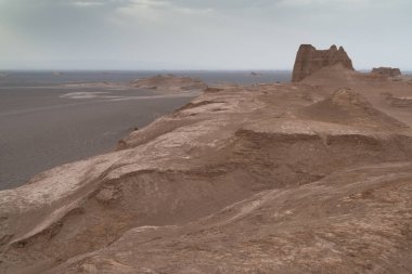 Muhteşem Dasht-e Lut çöller, ünlü için onun kaya oluşumları Kerman İran, dünyada hotest yerlerinden city yakınındaki Kaluts veya Kalouts olarak