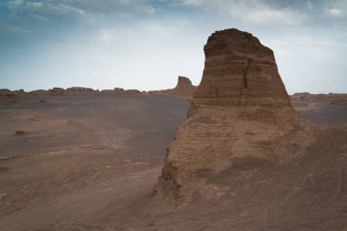 Muhteşem Dasht-e Lut çöller, ünlü için onun kaya oluşumları Kerman İran, dünyada hotest yerlerinden city yakınındaki Kaluts veya Kalouts olarak
