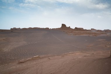 Muhteşem Dasht-e Lut çöller, ünlü için onun kaya oluşumları Kerman İran, dünyada hotest yerlerinden city yakınındaki Kaluts veya Kalouts olarak