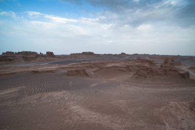 Muhteşem Dasht-e Lut çöller, ünlü için onun kaya oluşumları Kerman İran, dünyada hotest yerlerinden city yakınındaki Kaluts veya Kalouts olarak