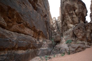 Gündüzleri çöl alanında kayalık oluşumlar