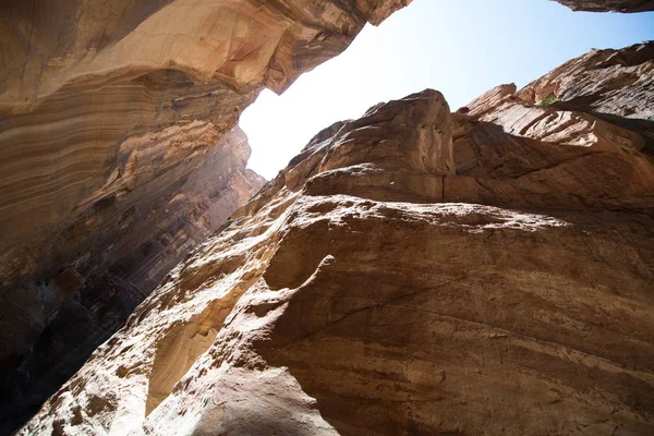 Vista Panorámica Del Puente Roca Natural Desierto Wadi Rum Jordania — Foto de Stock