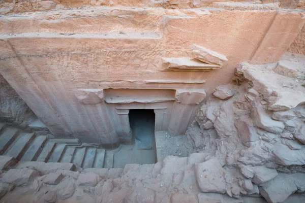 Petra Jordan Miasto Ruin Ciągu Dnia — Zdjęcie stockowe