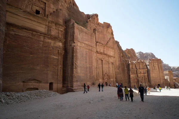 Petra Jordan City Ruins Dagtid — Stockfoto