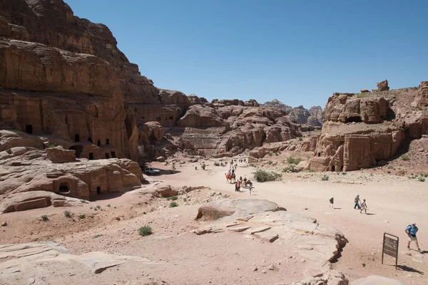 Petra Jordania Ciudad Las Ruinas Durante Día — Foto de Stock