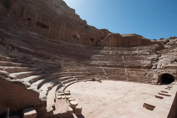 Petra Jordan Città Delle Rovine Durante Giorno — Foto Stock