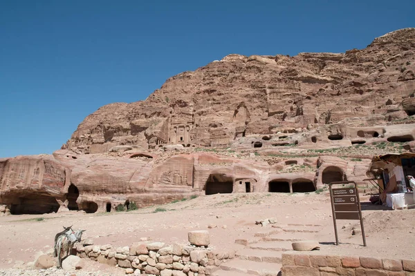 Antigua Ciudad Petra Rose City Jordania — Foto de Stock