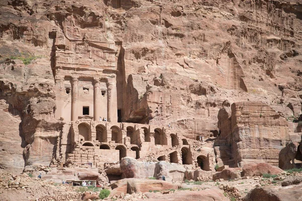 Petra Jordan City Ruins Dagtid — Stockfoto