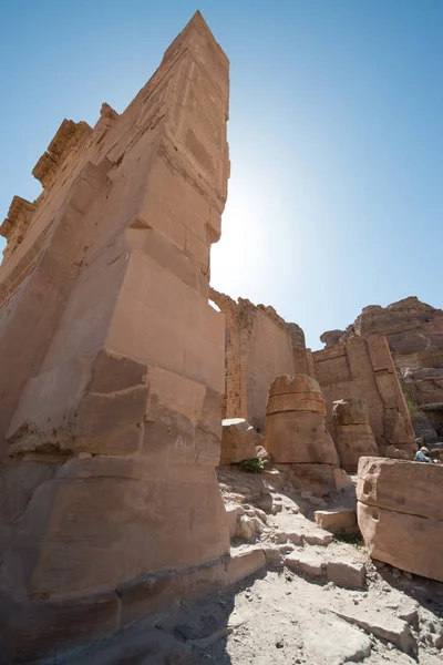 Petra Jordania Ciudad Las Ruinas Durante Día — Foto de Stock