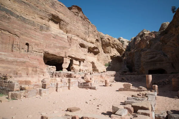 Antigua Ciudad Petra Rose City Jordania — Foto de Stock