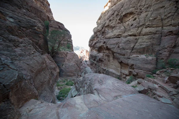Siq Petra Cidade Rock Perdido Jordânia — Fotografia de Stock
