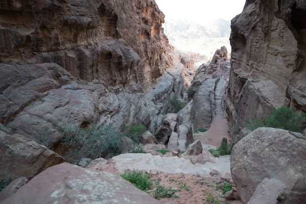 Siq Petra Ciudad Rocosa Perdida Jordania —  Fotos de Stock