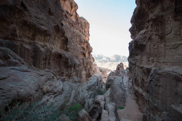 Siq Petra Verloren Rots Stad Van Jordanië — Stockfoto