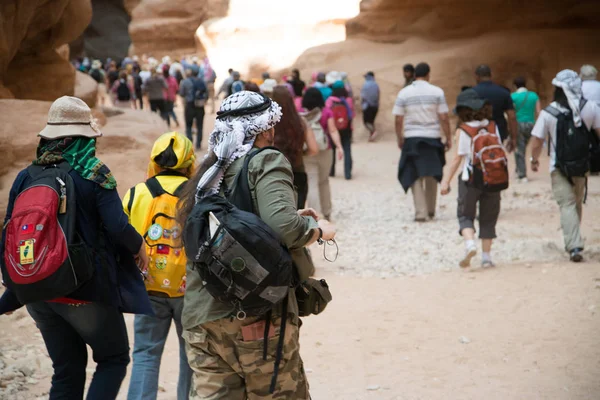 Petra Jordan Città Delle Rovine Durante Giorno — Foto Stock