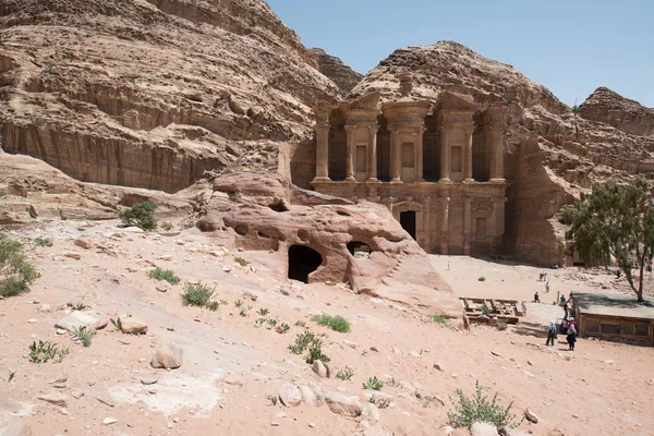 Petra Jordan City Ruins Dagtid — Stockfoto