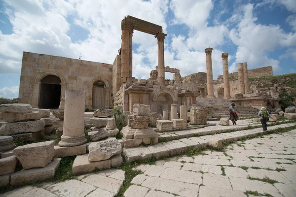 Izrael Cca Duben 2014 Turistka Bejt Shean Římská Zřícenina Izraeli — Stock fotografie