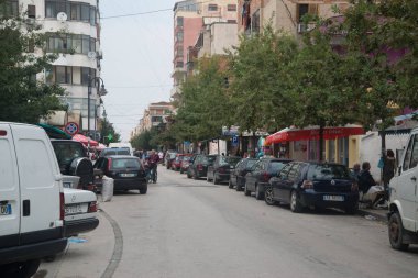 Prishtina, Kosova, 18 Mart 2017: Priştina şehir merkezine bakış