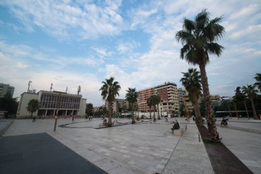 Prishtina, Kosova, 18 Mart 2017: Priştina şehir merkezine bakış