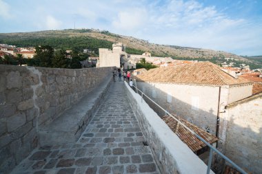 Dubrovnik, Hırvatistan-Circa Eylül 2016: eski şehir güzel görünümü 