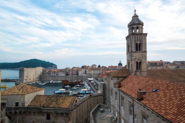 Dubrovnik, Hırvatistan-Circa Eylül 2016: eski şehir güzel görünümü 