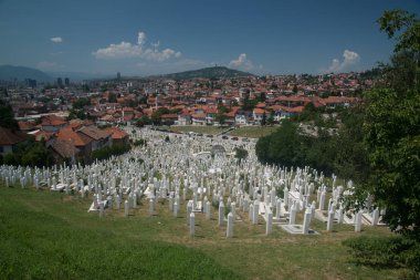 Saraybosna, Bosna-Hersek-Haziran 2016: Saraybosna 'da Müslüman mezarlığı