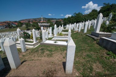Saraybosna, Bosna-Hersek-Haziran 2016: Saraybosna 'da Müslüman mezarlığı