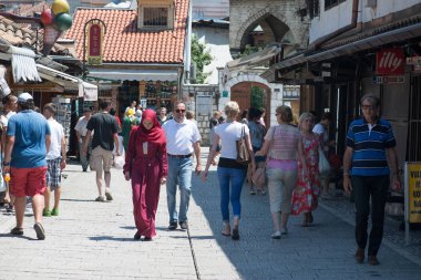 Saraybosna, Bosna-Hersek-Haziran 2016: yaz sezonunda Saraybosna eski kenti