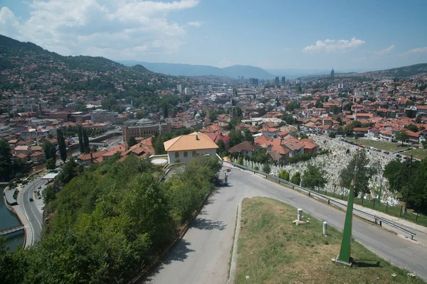 Sarajevo Bósnia Herzegovina Por Volta Julho 2016 Cemitério Muçulmano Sarajevo — Fotografia de Stock