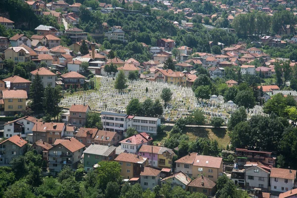 Sarajevo Bosna Hercegovina Cca Červenec 2016 Muslimský Hřbitov Sarajevu — Stock fotografie