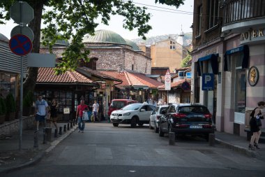 Saraybosna, Bosna-Hersek, yaklaşık Temmuz 2016: Yaz sezonunda Saraybosna'nın eski kenti