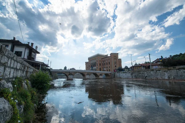 Sarajevo Bósnia Herzegovina Por Volta Julho 2016 Ponte Cidade Velha — Fotografia de Stock