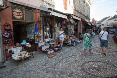 Saraybosna, Bosna-Hersek, yaklaşık Temmuz 2016: Yaz sezonunda Saraybosna'nın eski kenti