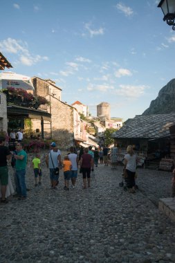 Saraybosna, Bosna-Hersek, yaklaşık Temmuz 2016: Yaz sezonunda Saraybosna'nın eski kenti