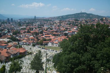 Zagreb, Hırvatistan, yaklaşık Temmuz 2016: Zagreb havadan görünüm, Hırvatistan
