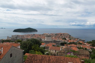 Dubrovnik, Hırvatistan-Circa Eylül 2016: eski şehir güzel görünümü 