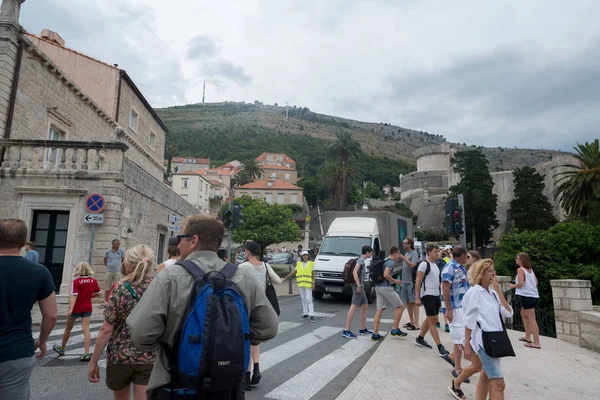 Dubrovnik Croacia Circa Septiembre 2016 Vista Del Casco Antiguo Desde — Foto de Stock