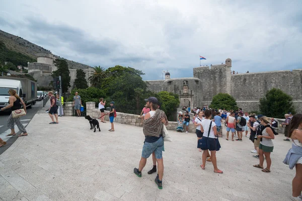 Dubrovnik Croacia Circa Septiembre 2016 Vista Del Casco Antiguo Desde — Foto de Stock