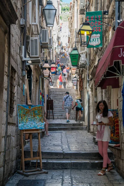 Dubrovnik Croacia Circa Julio 2016 Calles Ciudad Vieja Dubrovnik Patrimonio — Foto de Stock