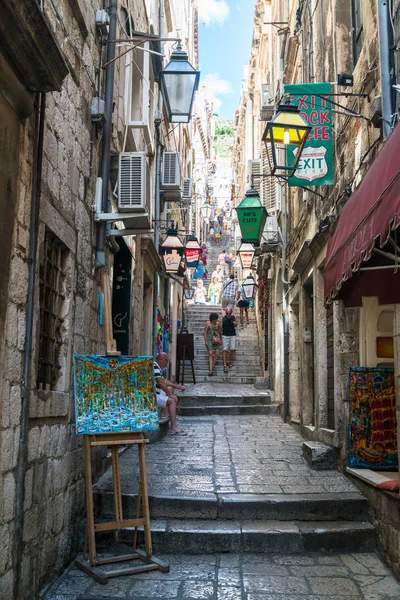 Dubrovnik Croacia Circa Julio 2016 Calles Ciudad Vieja Dubrovnik Patrimonio — Foto de Stock