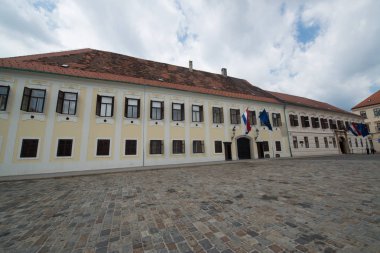 Zagreb, Hırvatistan, yaklaşık Temmuz 2016: Zagreb binaları, Hırvatistan