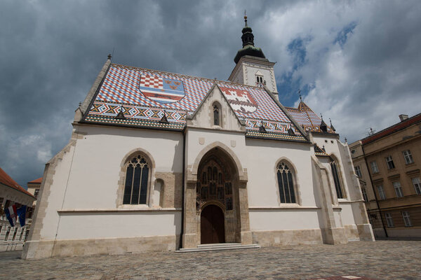 Zagreb church - St Mark, Zagreb, Croatia