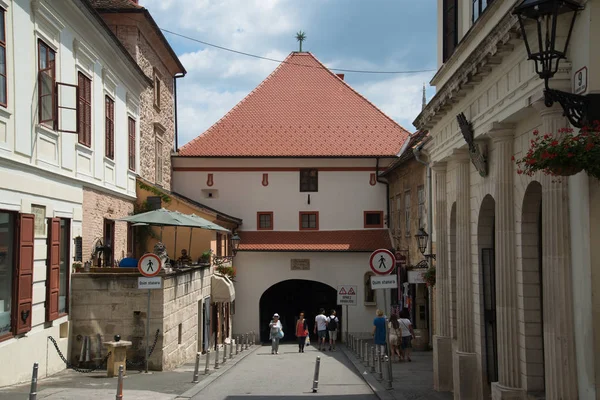 Zagreb Kroatien Juli 2016 Altes Festungstor Zagreb Kroatien — Stockfoto