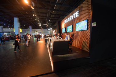 Köln, Almanya, 22 Ağustos 2017: Gamescom, Köln 'deki Koelnmesse' de her yıl düzenlenen video oyunu fuarıdır.