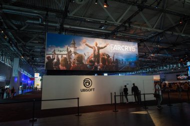 Köln, Almanya, 22 Ağustos 2017: Gamescom, Köln 'deki Koelnmesse' de her yıl düzenlenen video oyunu fuarıdır.