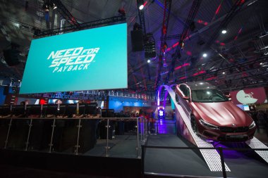 Köln, Almanya, 22 Ağustos 2017: Gamescom, Köln 'deki Koelnmesse' de her yıl düzenlenen video oyunu fuarıdır.