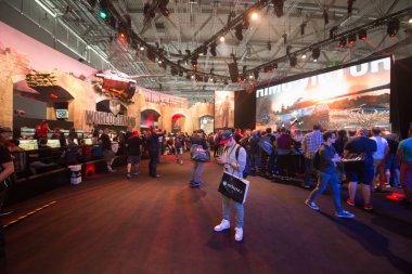 Köln, Almanya, 22 Ağustos 2017: Gamescom, Köln 'deki Koelnmesse' de her yıl düzenlenen video oyunu fuarıdır.