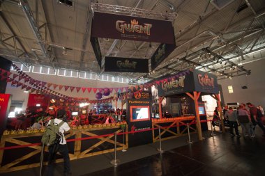 Köln, Almanya, 22 Ağustos 2017: Gamescom, Köln 'deki Koelnmesse' de her yıl düzenlenen video oyunu fuarıdır.