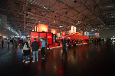 Köln, Almanya, 22 Ağustos 2017: Gamescom, Köln 'deki Koelnmesse' de her yıl düzenlenen video oyunu fuarıdır.