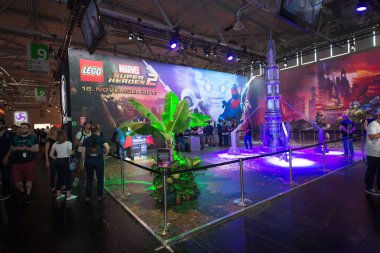 Köln, Almanya, 22 Ağustos 2017: Gamescom, Köln 'deki Koelnmesse' de her yıl düzenlenen video oyunu fuarıdır.