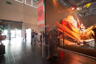 Köln, Almanya, 22 Ağustos 2017: Gamescom, Köln 'deki Koelnmesse' de her yıl düzenlenen video oyunu fuarıdır.